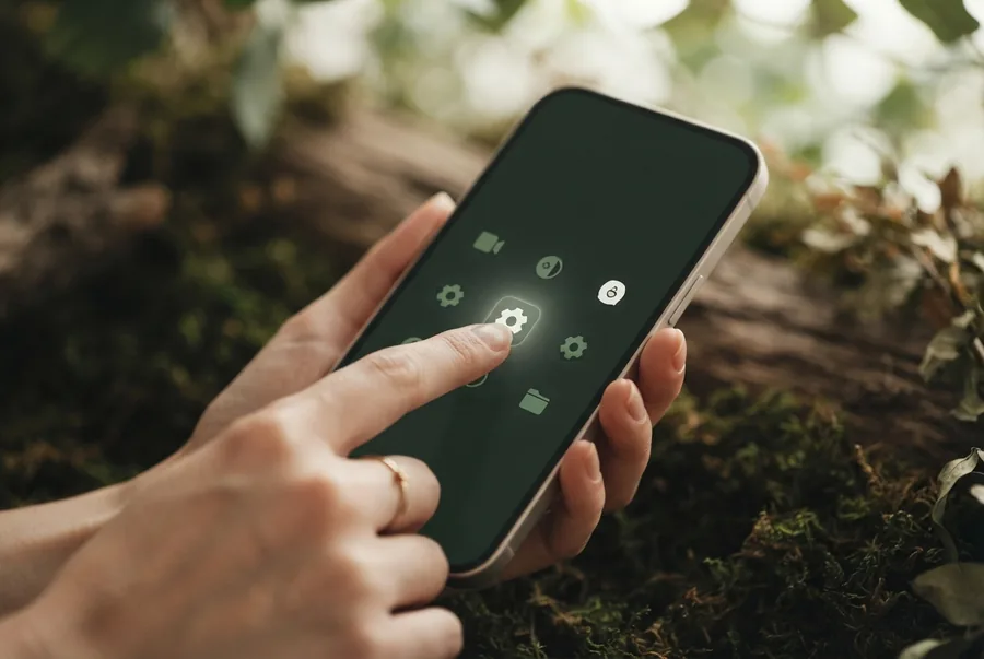 Instellingenmenu op een smartphone